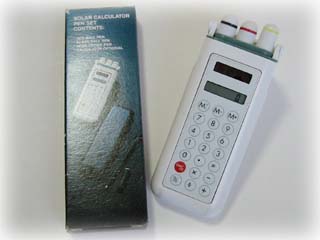 Solar calculator pen set